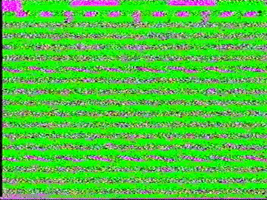 TV glitching captured on VHS