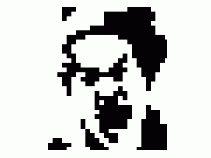 Illarterate pixel man