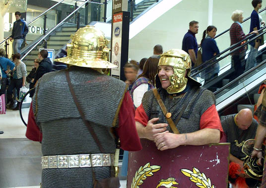 Romans in the Grand Arcade, Wigan, 2010