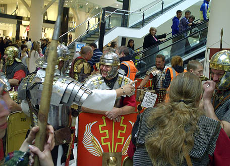 Romans in the Grand Arcade, Wigan, 2010