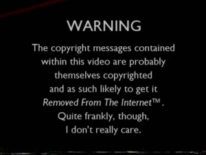 VHS copyright warnings